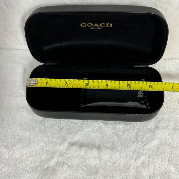 Coach Black Hard Shell Eye Glasses Sunglasses Case Black Case Only cleaningcloth - Picture 4 of 4